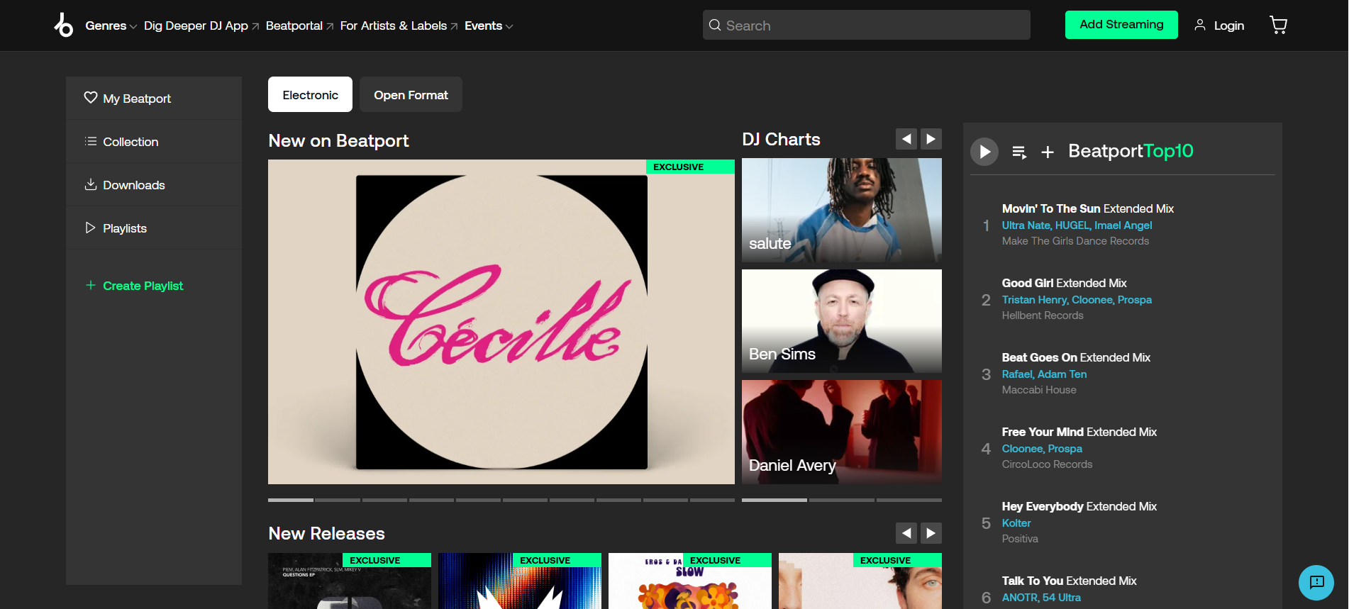 Beatport — new releases and DJ charts